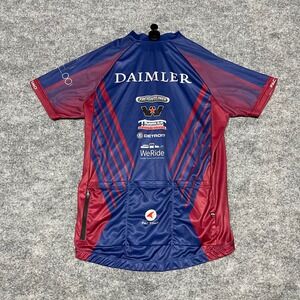 Pactimo Daimler Freightliner Cycling Jersey Womens Large Blue Maroon  Full Zip